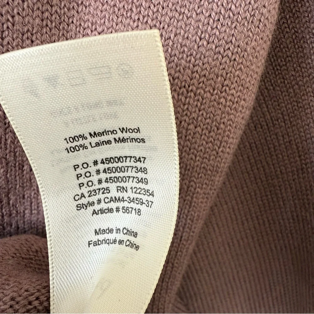Aritzia Wilfred Cyprie Cow Neck Merino Wool Sweater - Mauve - Picture 10 of 10